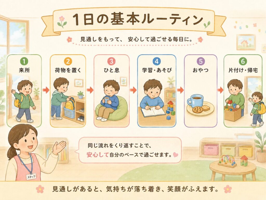 1日の基本ルーティンを可視化した画像